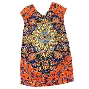 Anthropologie Multi-Color Mandala Like Printed Mini Dress